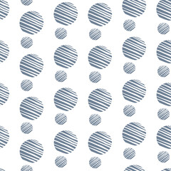 Blue textured dots on white background. circles. Seamless pattern. Stylish repeating texture. Modern. Simple. 