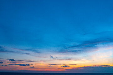 sunset in the sea