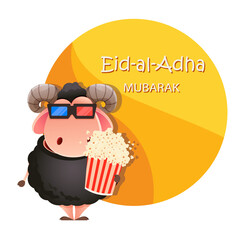 Eid al-Adha Mubarak greeting card.