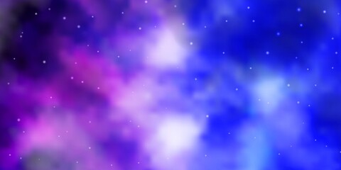 Light Pink, Blue vector background with small and big stars. Colorful illustration in abstract style with gradient stars. Theme for cell phones.