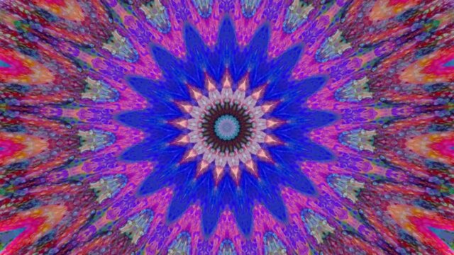 Beautiful Original Art therapy moving Mandala. Seamless loop psychotherapy. Geometric patterns to find or restore a sense of healthy mental balance. For yoga specialist, astrology, art therapist.