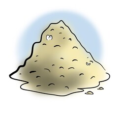 Yellow heap and two pairs of eyes