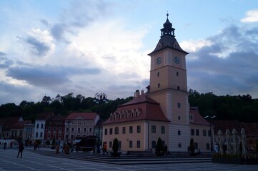 Fototapeta na wymiar Old city hall of Brasov, Transylvania, Romania 
