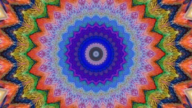 Beautiful Original Art therapy moving Mandala. Seamless loop psychotherapy. Geometric patterns to find or restore a sense of healthy mental balance. For yoga specialist, astrology, art therapist.