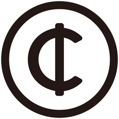 The Ghana cedi currency symbol