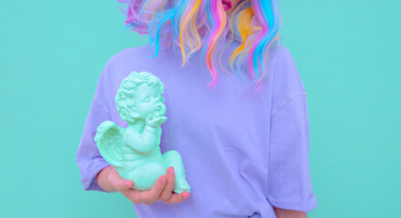 Pastel Vanilla summer Girl. Purity romantic angel vibes.