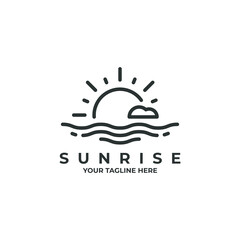 sunrise logo vector design illustration. logo icon, symbol and template