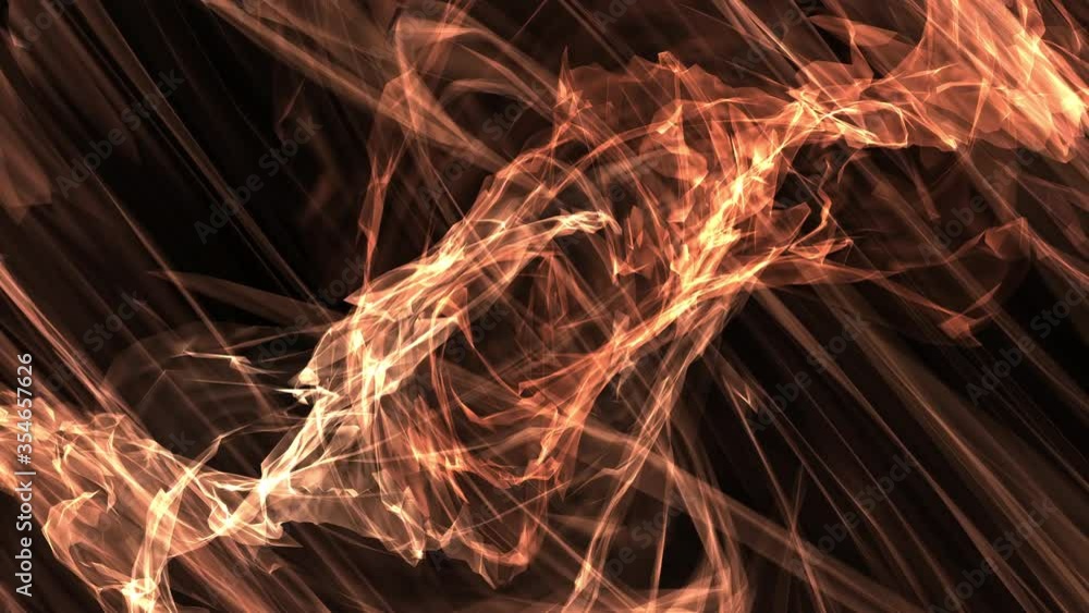 Poster abstract seamless loop of plasma energy flames on black background. 4k 3d rendering sci-fi motion ba