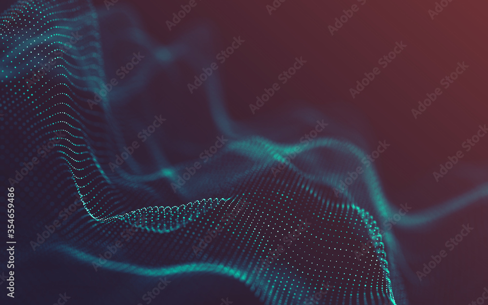 Poster abstract polygonal space low poly dark background with connecting dots and lines. connection structu