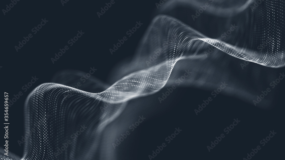 Poster abstract polygonal space low poly dark background with connecting dots and lines. connection structu
