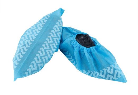 Disposable Anti-skid  Shoe Cover Is Manufactured With 100% Non-linting, Non-woven Spunbond Polypropylene Fabric With Stitched Seams And Sprayed Latex Anti-skid Treads On The Bottom For Safety. 