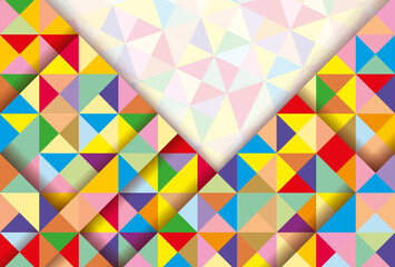 Abstract 3D geometric colorful background. Abstract vector background with triangles