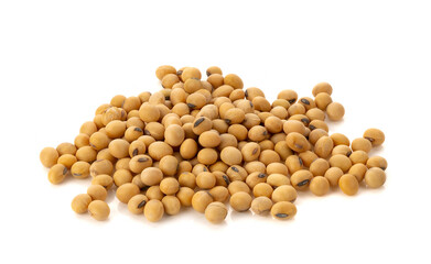 soy beans on white background