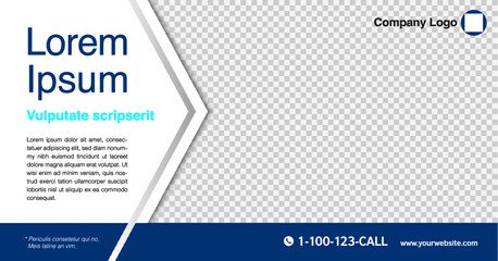 Minimalist graphic design layout template for advertising, creative & business concept, modern diagonal abstract background Geometric element. Dark Blue and white theme, Vector illustration.