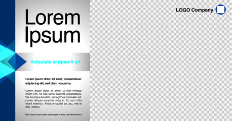 Minimalist graphic design layout template for advertising, creative & business concept, modern diagonal abstract background Geometric element. Blue & White with Transparency theme, Vector illustration