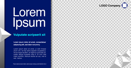 Minimalist graphic design layout template for advertising, creative & business concept, modern diagonal abstract background Geometric element. Blue & White with Transparency theme, Vector illustration