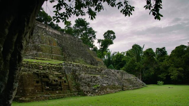 The Lamanai Mayan ruins of Belize are seen.