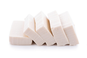 Tofu isolated on white background