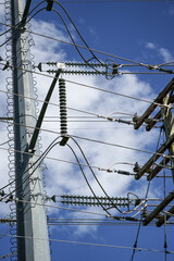 Power Lines: Two types of pylons are shown.