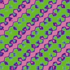 textura fractal color verde con morado en un fondo rosado
