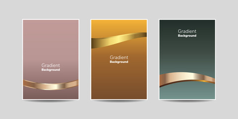 Premium Luxury gradient background. suitable for business brochure cover design. Orange, pink, yellow, green, and gold vector banner poster template