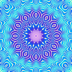 Ornamental decorative abstract mandala. Vector image.