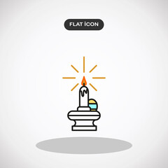 Candle vector icon.Simple logo vector illustration for graphic and web design.