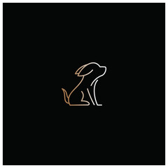 Dog Logo Simple Template Vector Illustrator Esp.10