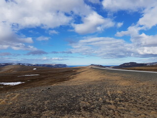 Fototapeta na wymiar flat landscape on north cape, Finnmark