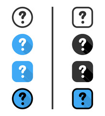 Question. Question vector icons, isolated. Vector illustration