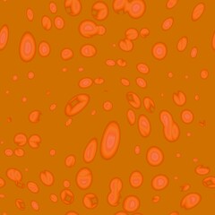 celulas anaranjadas en un fondo acuoso