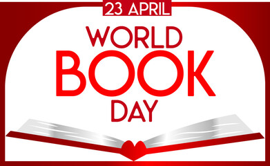 world book day 23 april vector illustration books