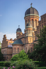 Obraz premium Three Saints Orthodox church in National University in Chernivtsi, Ukraine