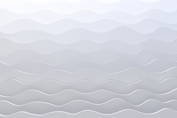 3D rendering paper cut wave pattern white backdrop for background
