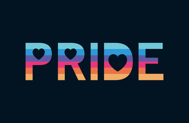 lgtbi pride text vector design