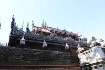Monastère Shwenandaw à Mandalay, Myanmar