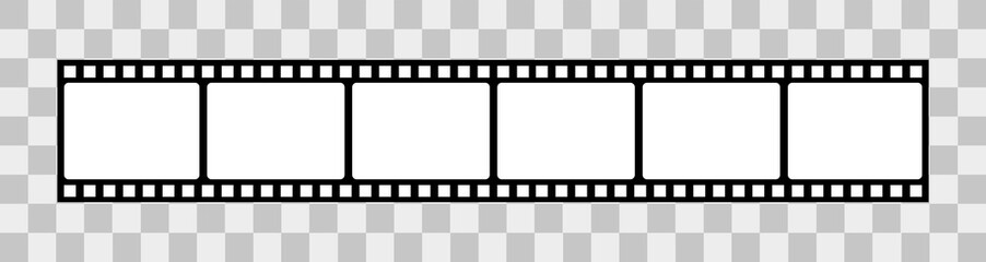 Film strip. Blank photo frames .Symbol film strip isolated on transparent background. Vector illustration