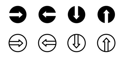 Arrow icon, arrow symbol. Set . Arrows. Vector illustration