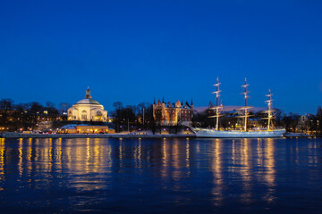 Fototapeta premium A Ship in Stockholm Sweden