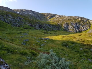 mountain landscape with blue sky