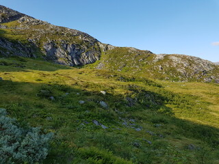 mountain landscape with blue sky