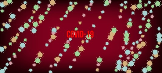 Fototapeta na wymiar Covid-19 Quarantine nCoV Banner. Flat Cartoon Coronavirus Medical 