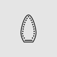 Iron icon flat.
