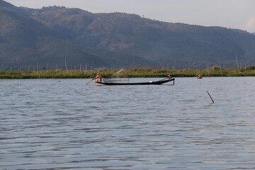 Pêcheur au lac Inle, Myanmar	