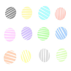 Set of Colourful Simple Retro Cricle Patterns