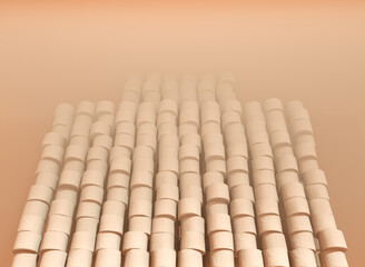 Stacking toilet papers on Mars