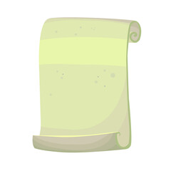 badge, blank scroll or sheet of paper vector illustration