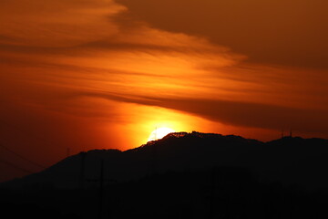 풍경, 사진, 달, 도로,