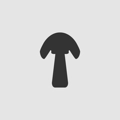 Mushroom icon flat.