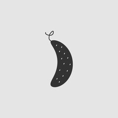 Cucumber icon flat.